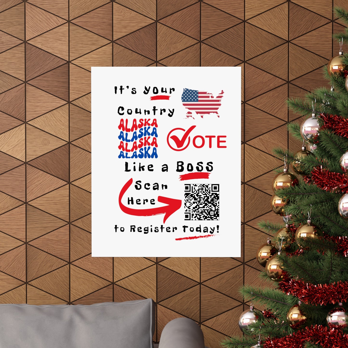 Alaska Vote Like a Boss! Matte Vertical Posters