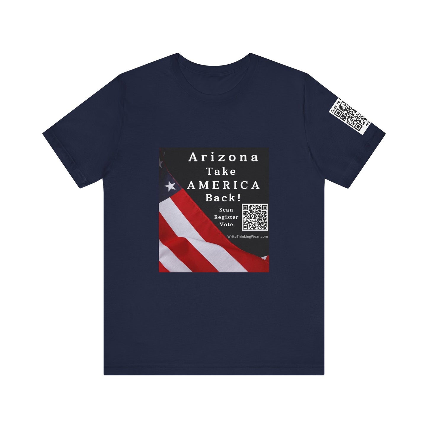 Arizona Take America Back! Scan Register Vote With Sleeve QR