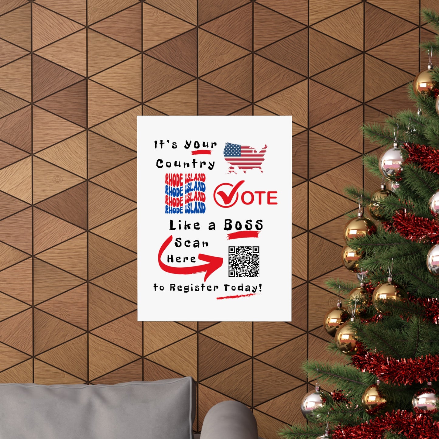 Rhode Island Vote Like a Boss! Matte Vertical Posters