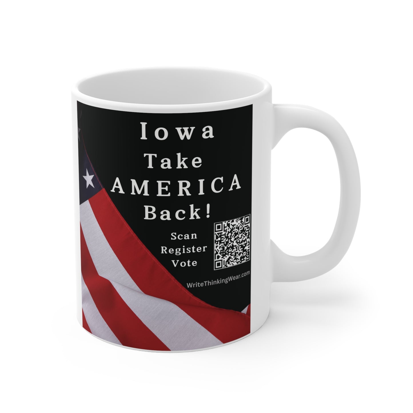 Iowa Take America Back! Scan Register Vote Mug