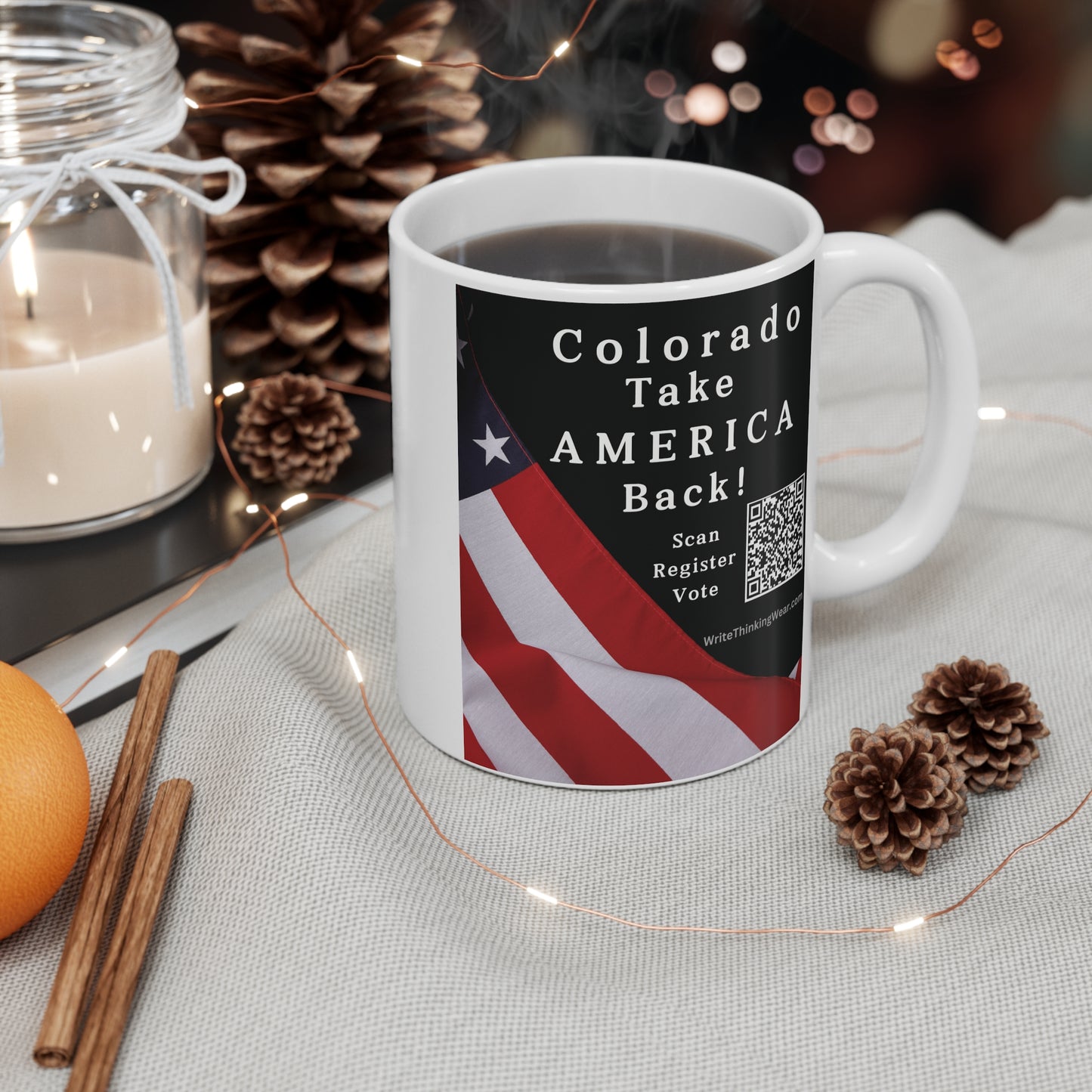 Colorado Take America Back! Scan Register Vote Mug