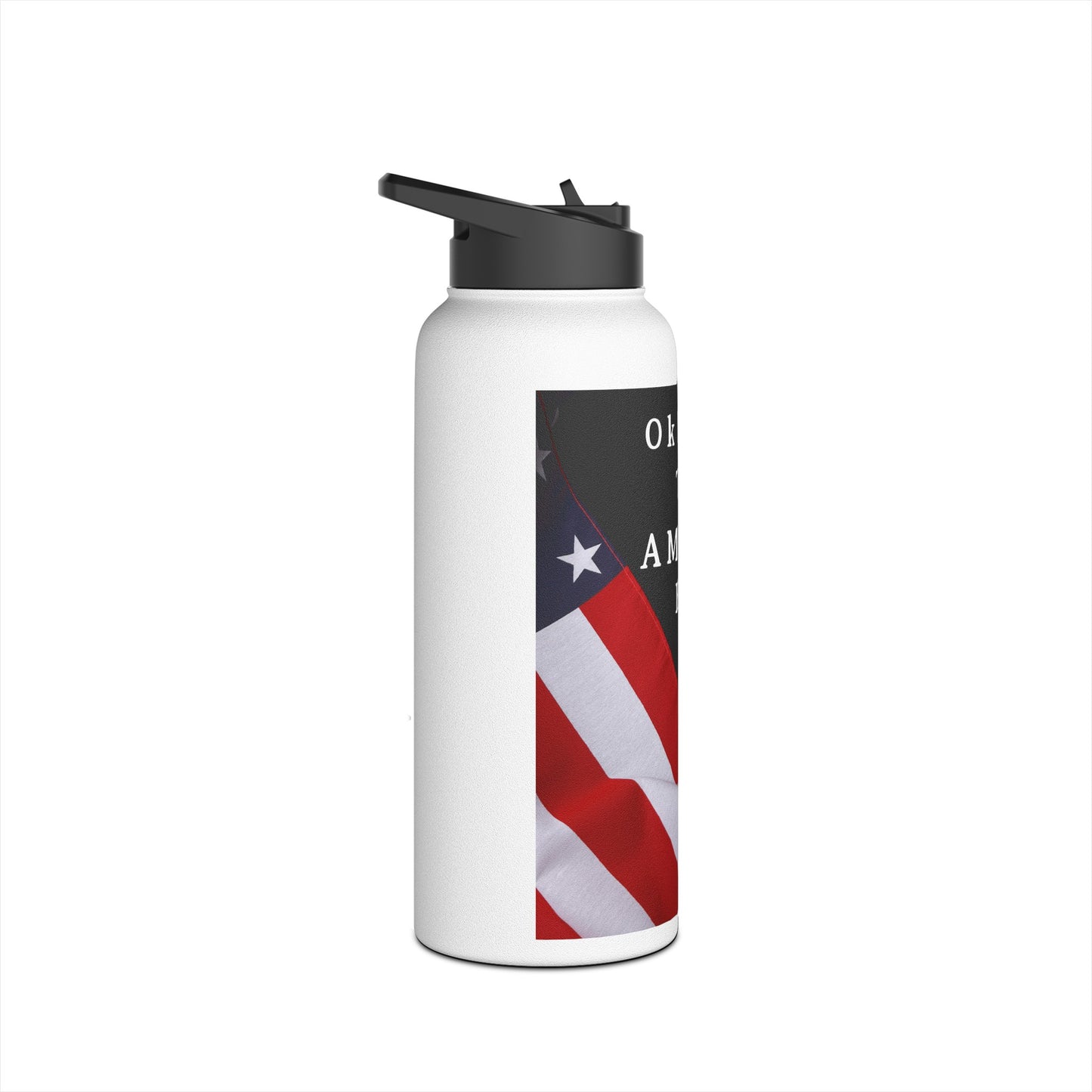 Oklahoma Take America Back! Scan Register Vote Stainless Steel Water Bottle, Standard Lid