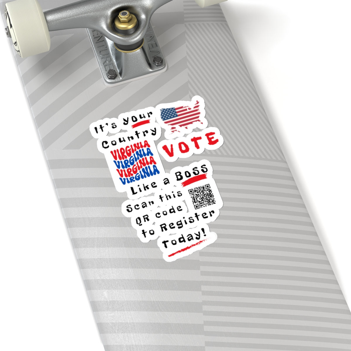 Vote Like a Boss Virginia Kiss-Cut Stickers