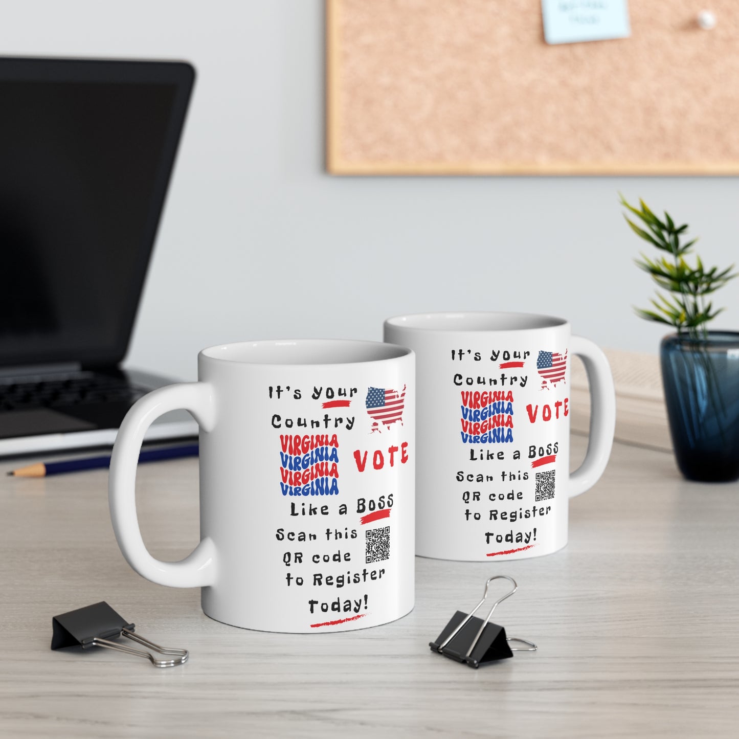 Vote Like a Boss Virginia Mug 11oz