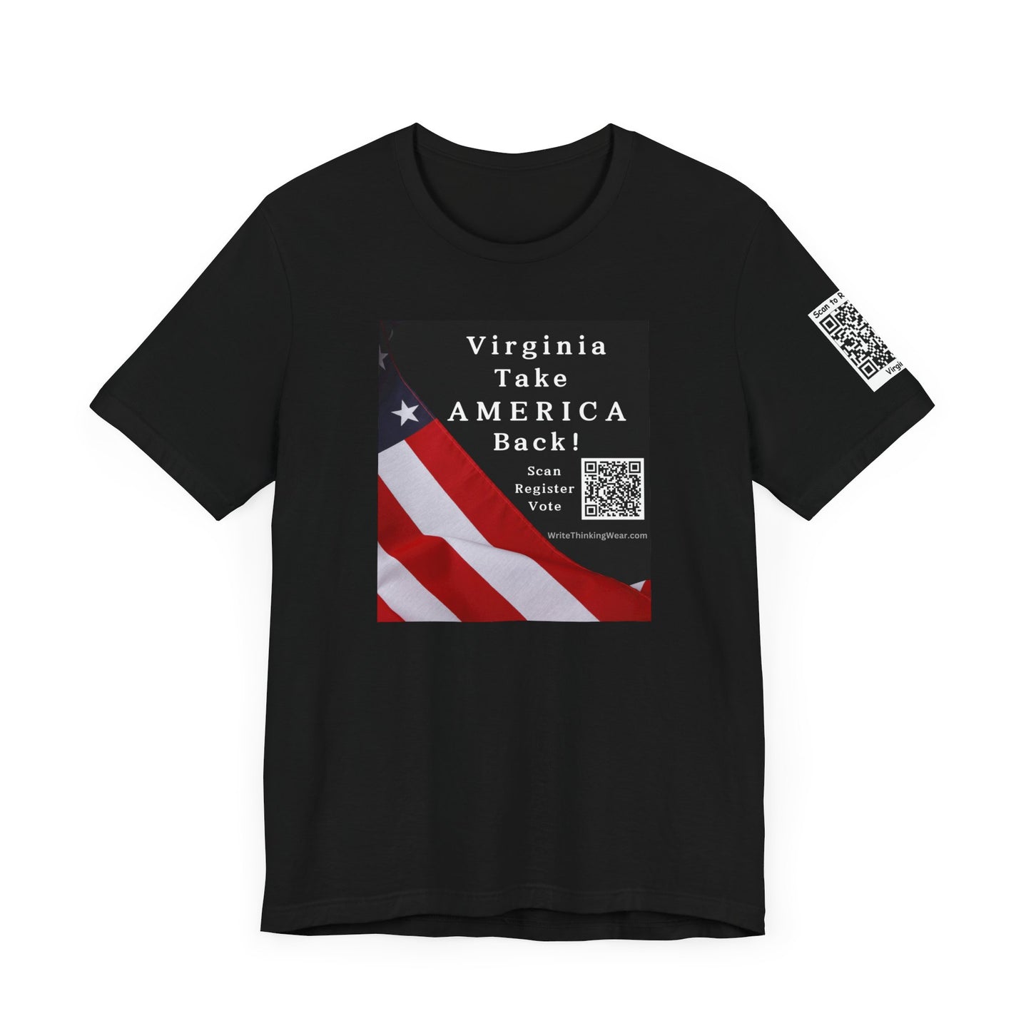 Virginia Take America Back! Scan Register Vote With Sleeve QR