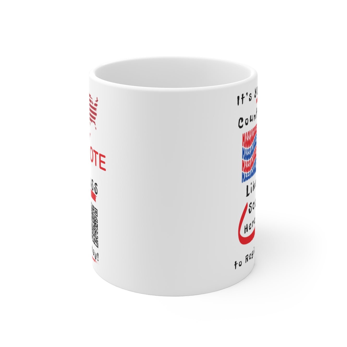 Massachusetts Vote Like a Boss! Mug 11oz - White