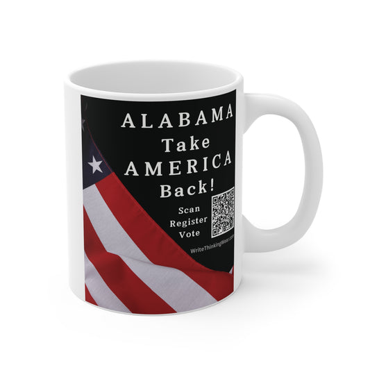 Alabama Take America Back! Scan Register Vote Mug