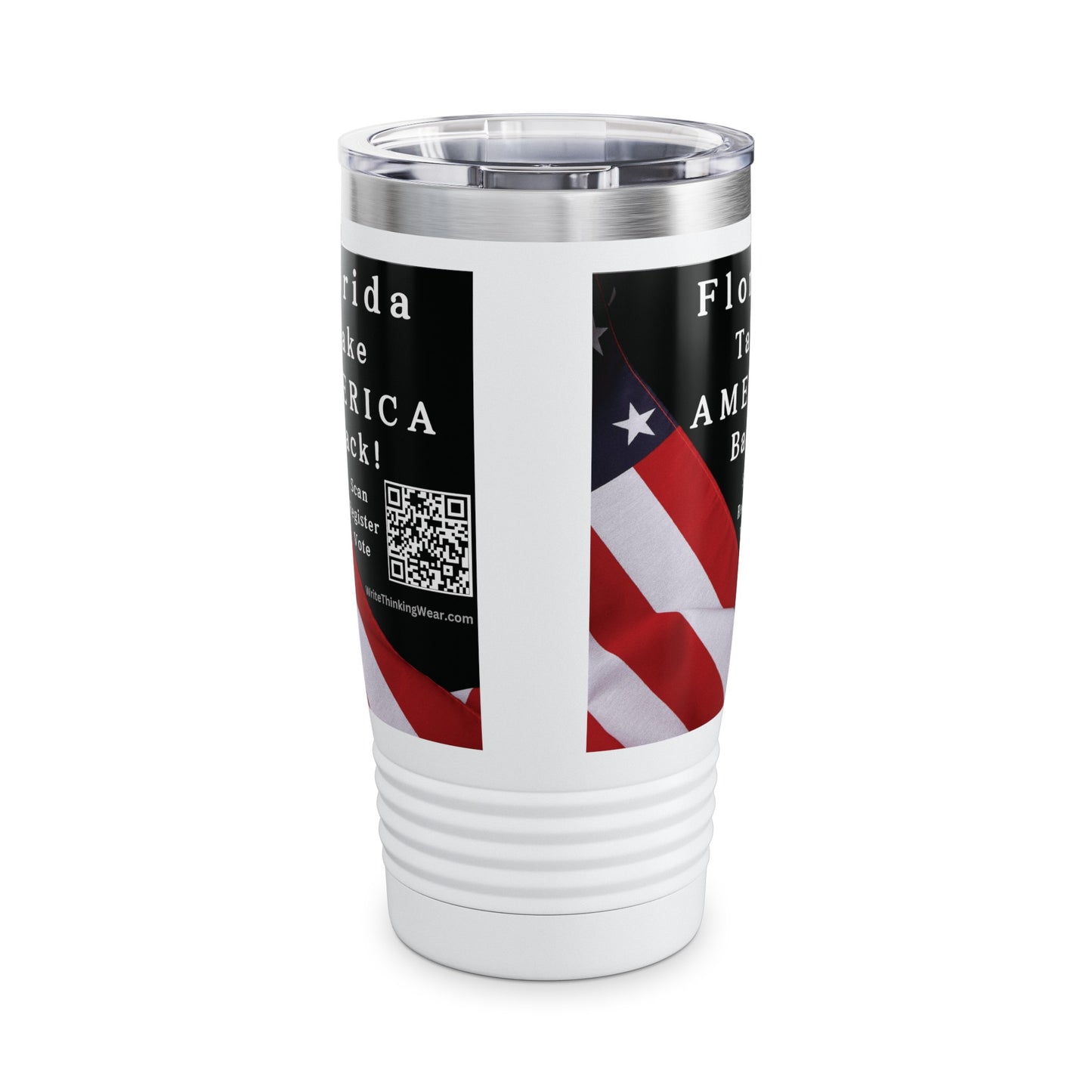 Florida Take America Back! Scan Register Vote Ringneck Tumbler, 20oz