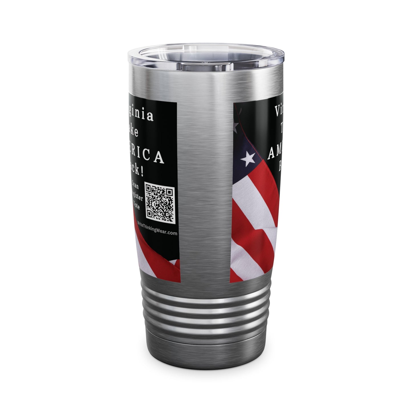 Virginia Take America Back! Scan Register Vote Ringneck Tumbler, 20oz