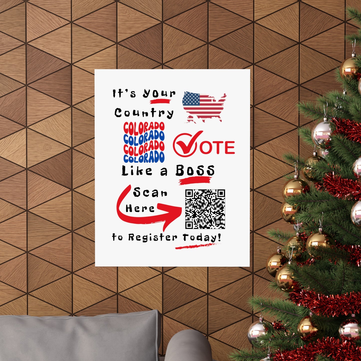 Colorado Vote Like a Boss! Matte Vertical Posters