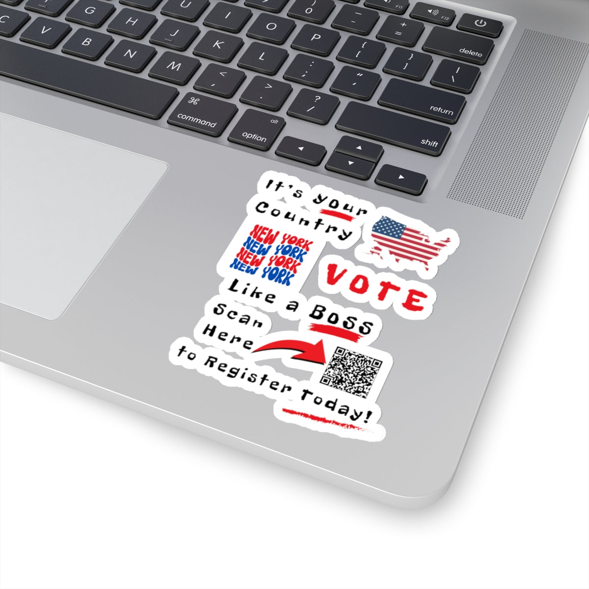 Vote Like a Boss New York Kiss-Cut Stickers