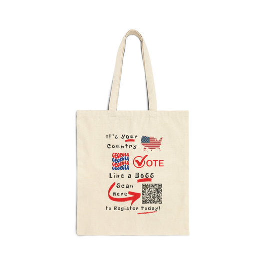 Georgia Vote Like a Boss! Cotton Canvas Tote Bag