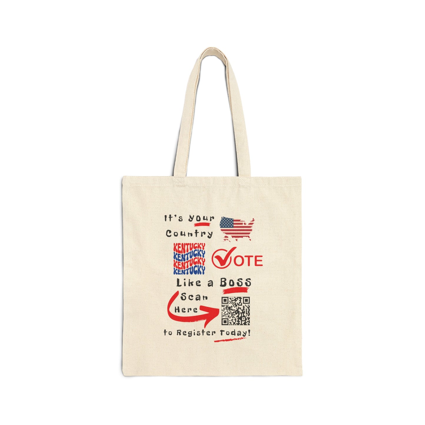 Kentucky Vote Like a Boss! Cotton Canvas Tote Bag