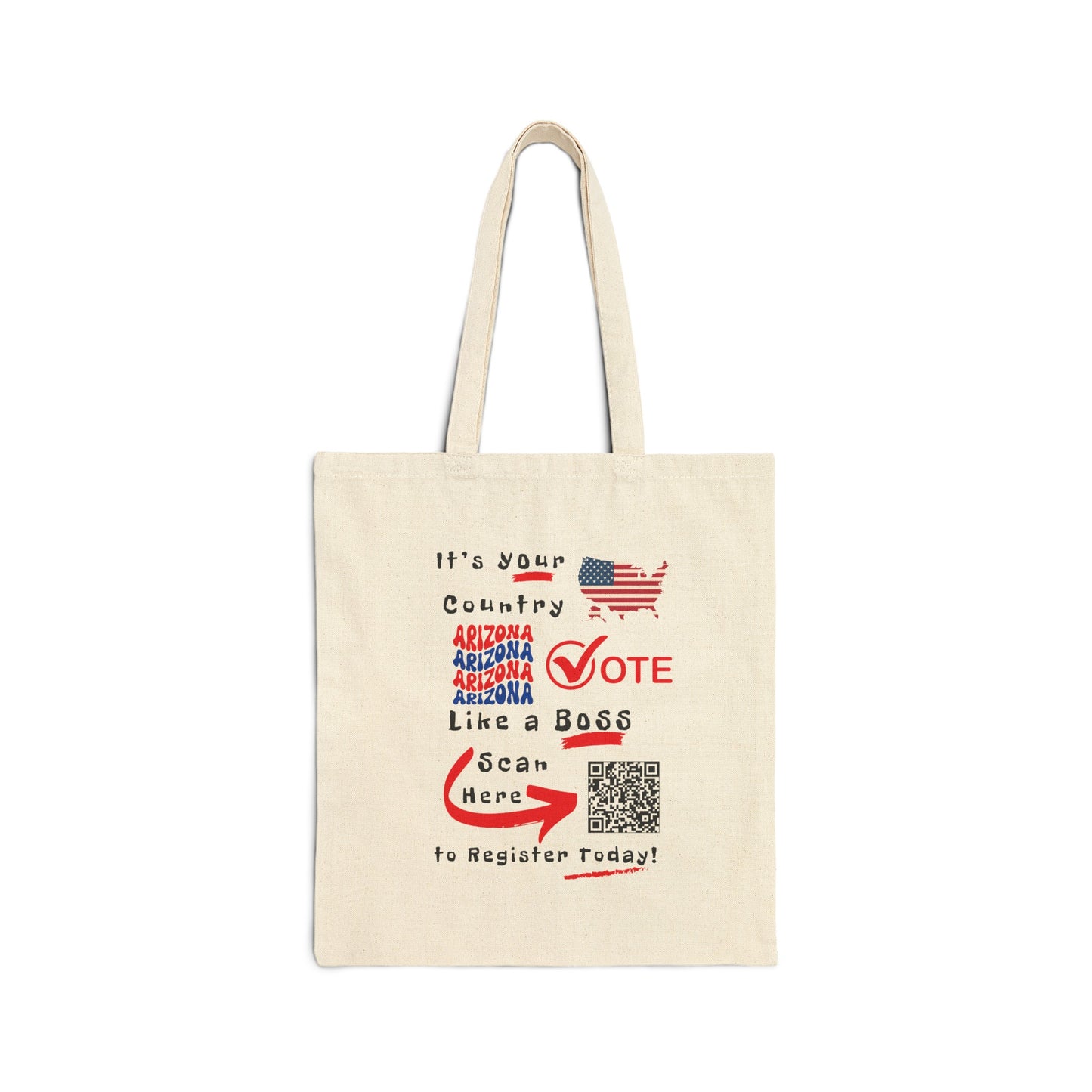 Arizona Vote Like a Boss! Cotton Canvas Tote Bag