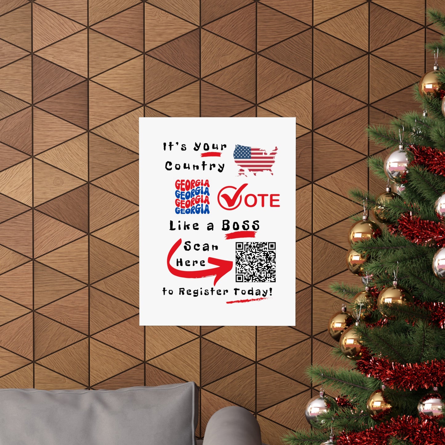 Georgia Vote Like a Boss! Matte Vertical Poster