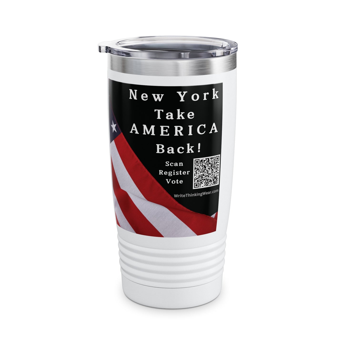 New York Take America Back! Scan Register Vote Ringneck Tumbler, 20oz