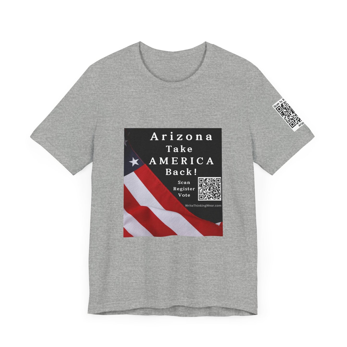 Arizona Take America Back! Scan Register Vote With Sleeve QR