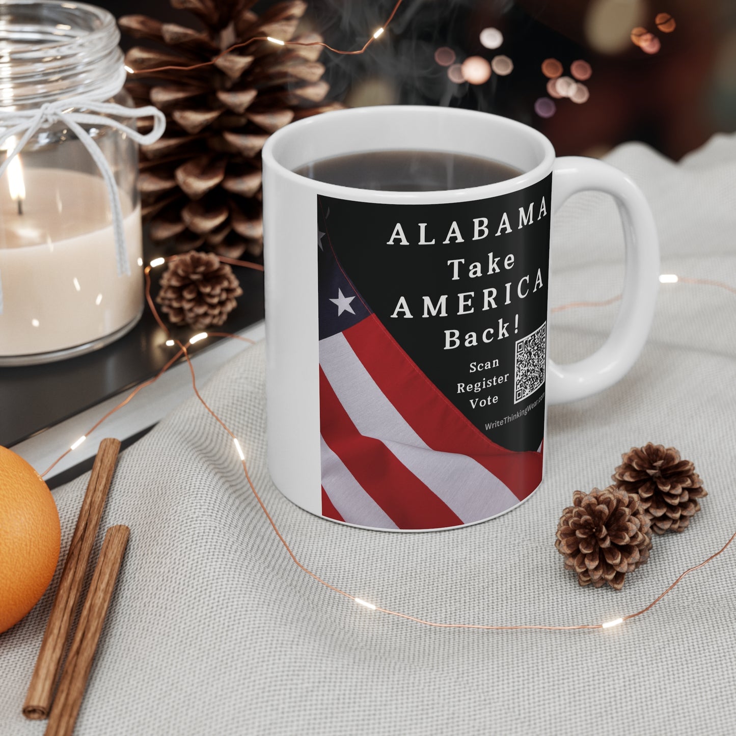 Alabama Take America Back! Scan Register Vote Mug