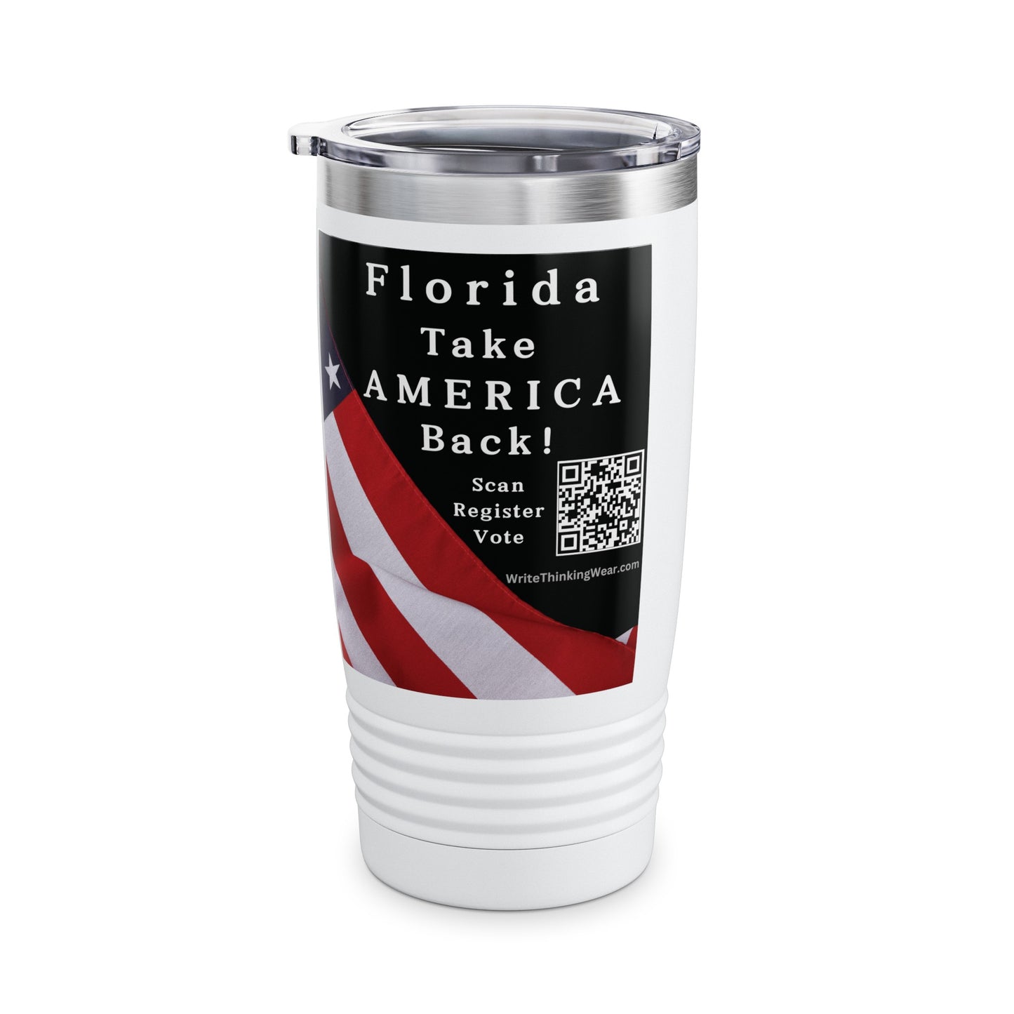 Florida Take America Back! Scan Register Vote Ringneck Tumbler, 20oz