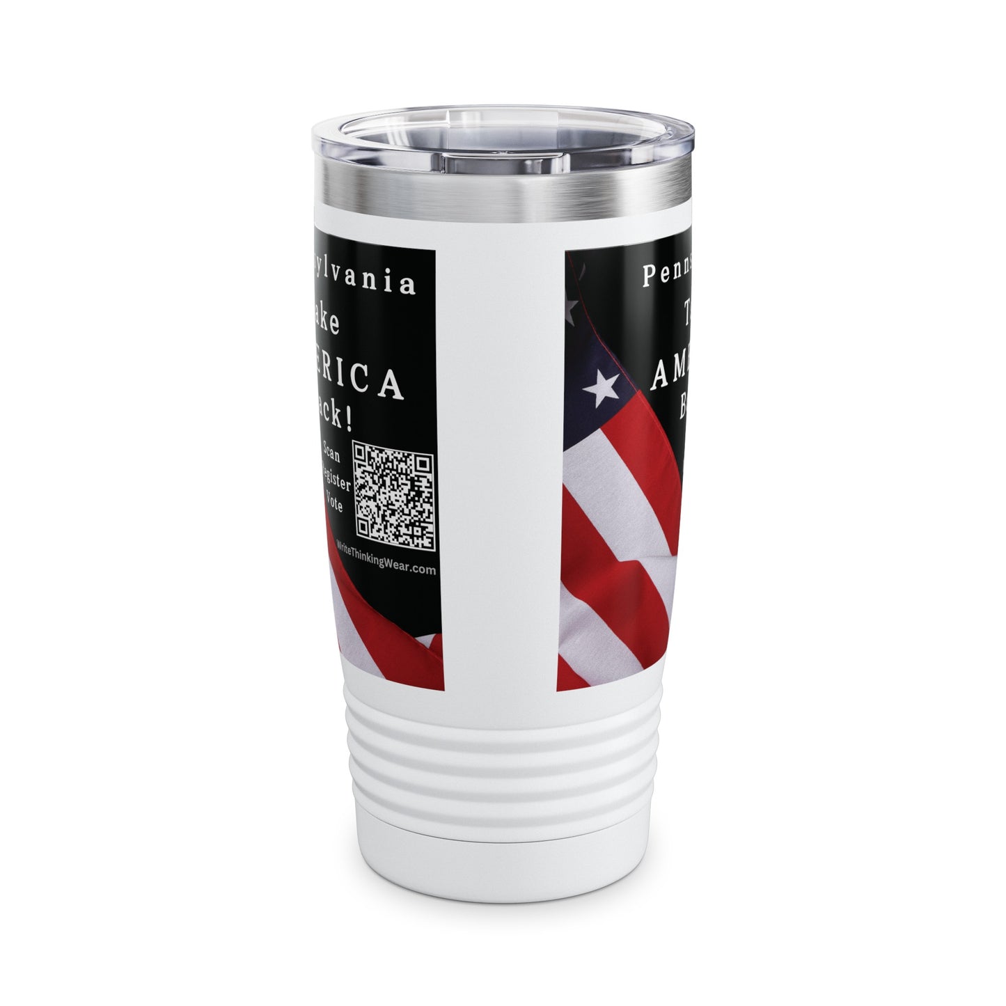 Pennsylvania Take America Back! Scan Register Vote Ringneck Tumbler, 20oz