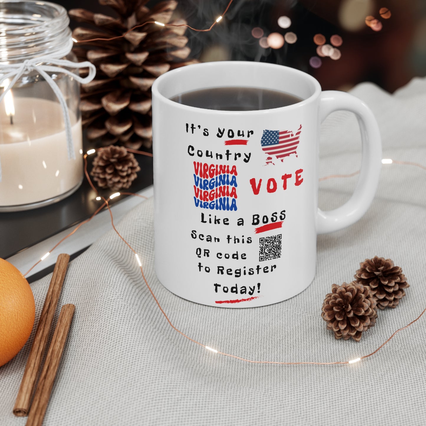 Vote Like a Boss Virginia Mug 11oz