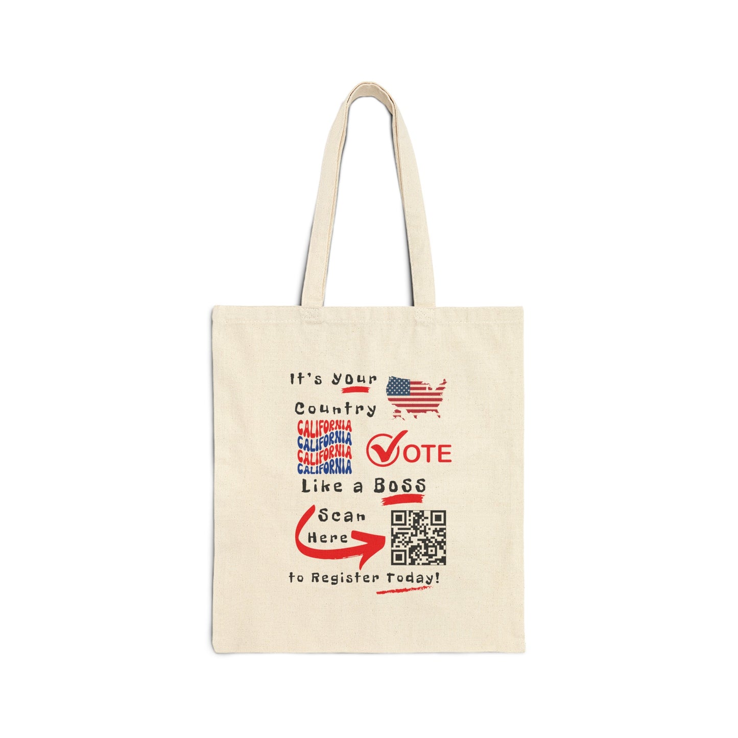 California Vote Like a Boss! Cotton Canvas Tote Bag