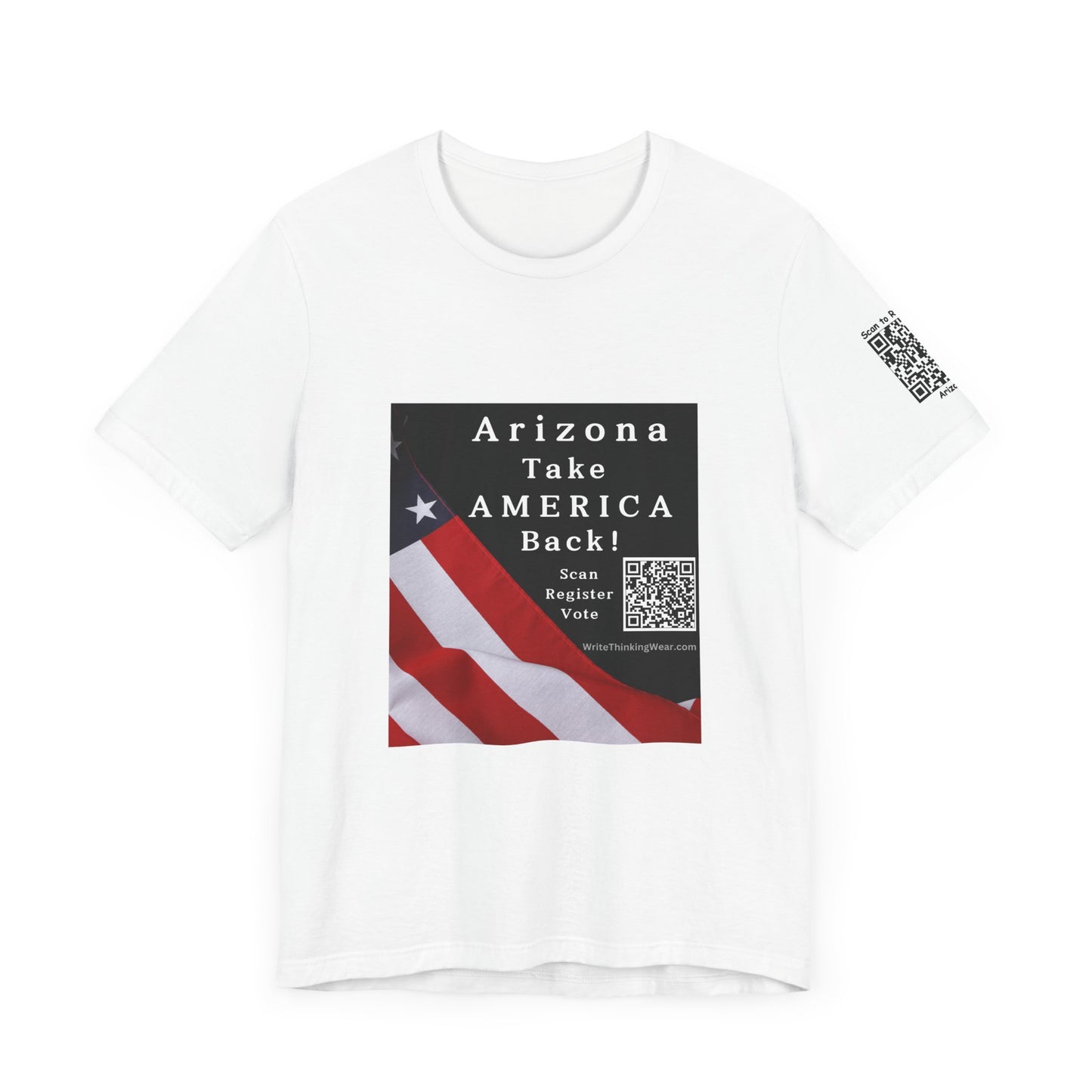 Arizona Take America Back! Scan Register Vote With Sleeve QR