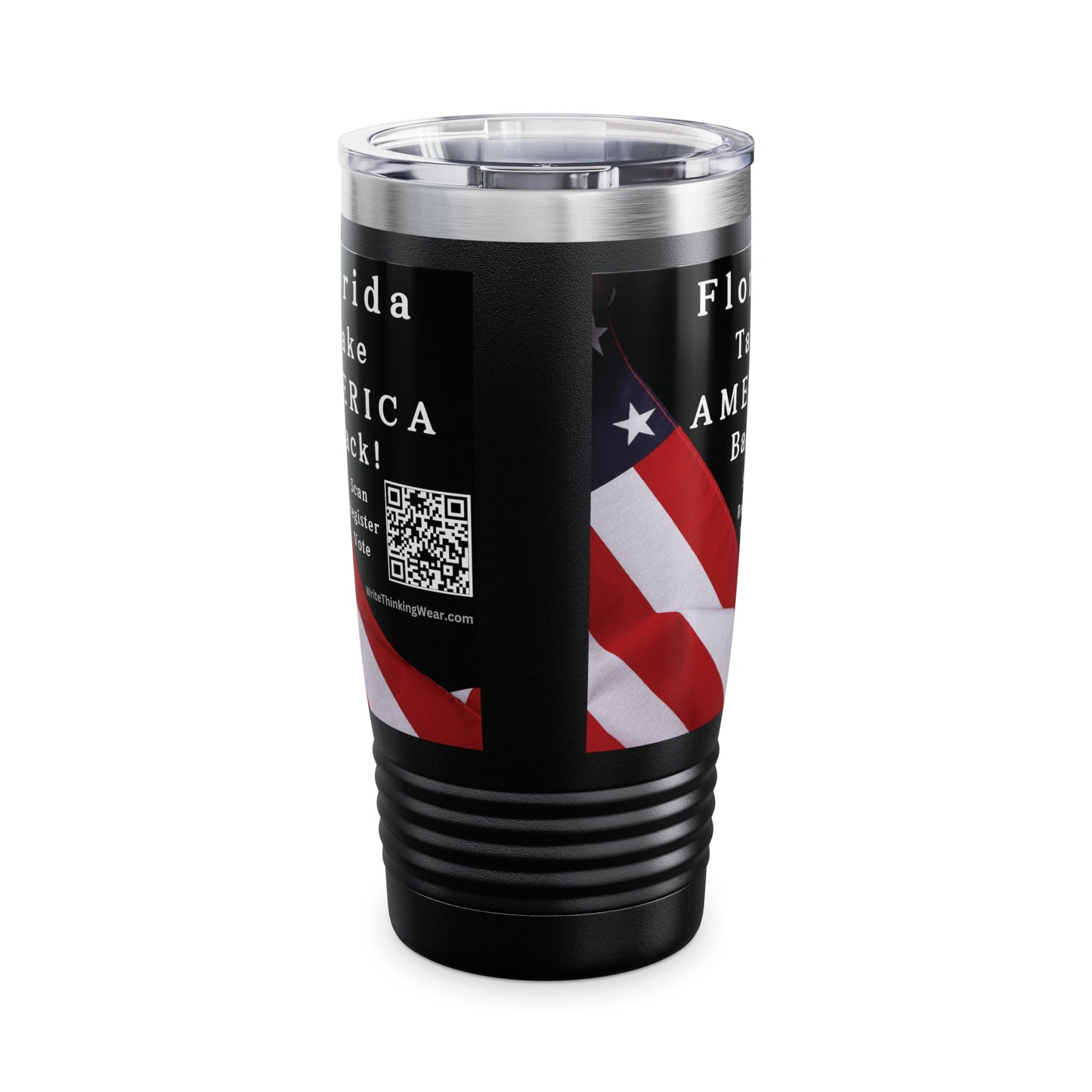 Florida Take America Back! Scan Register Vote Ringneck Tumbler, 20oz