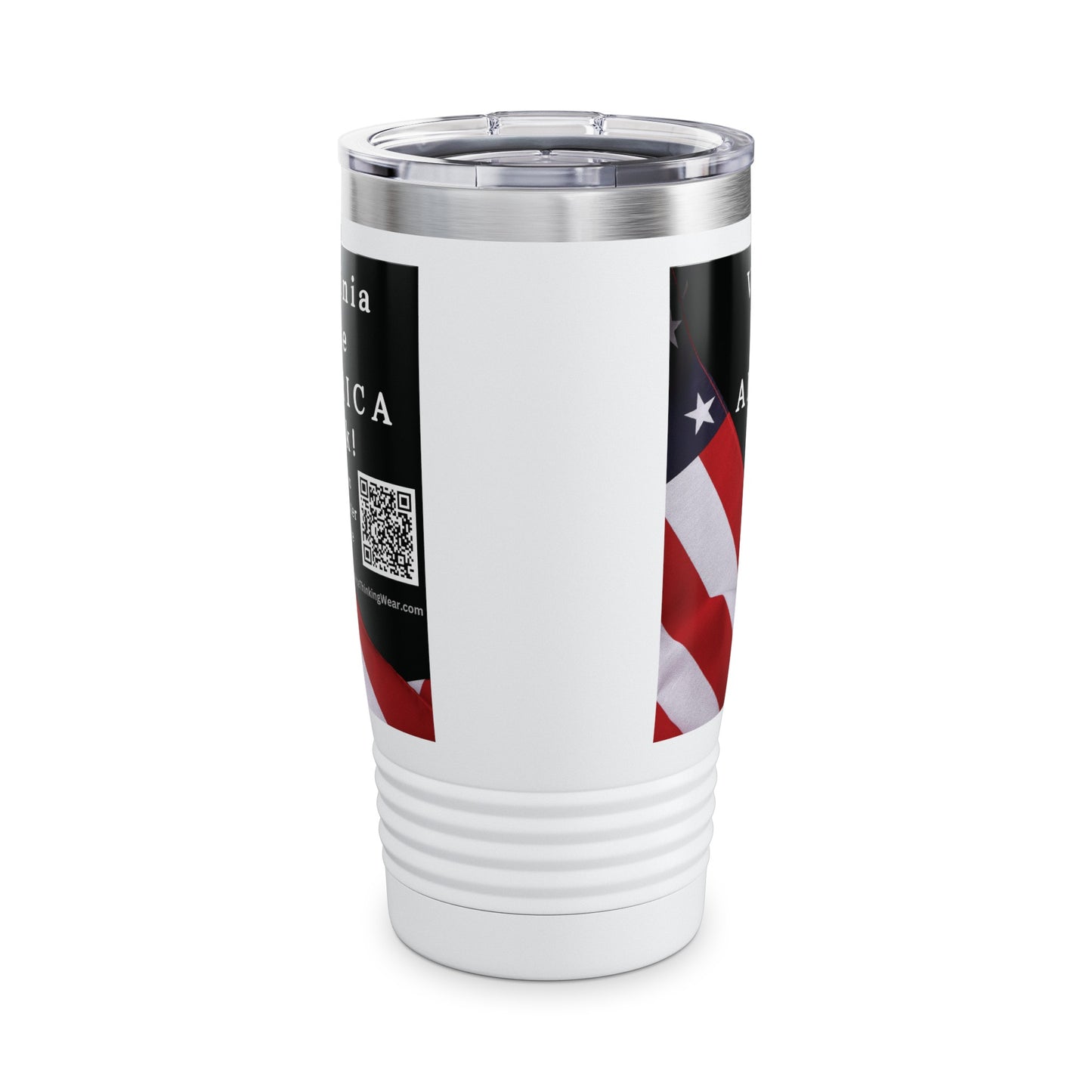 Virginia Take America Back! Scan Register Vote Ringneck Tumbler, 20oz