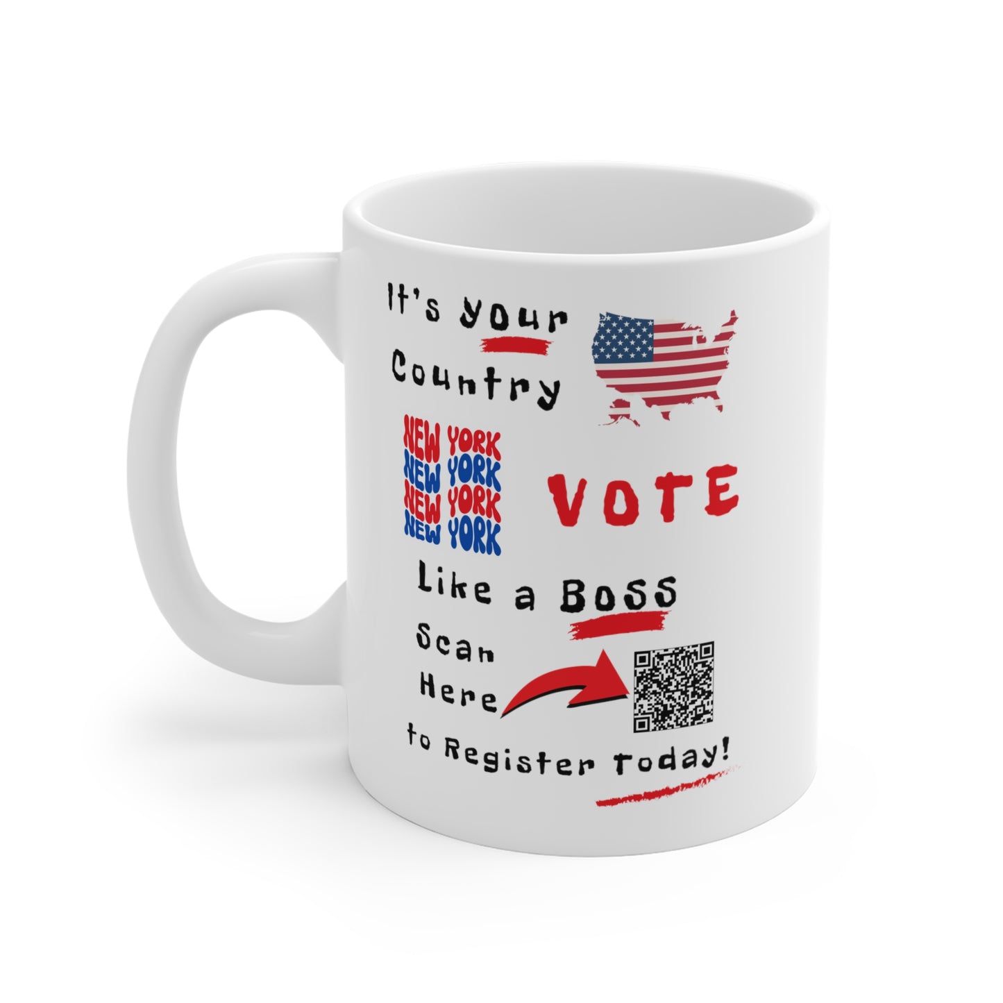 Vote Like a Boss New York Mug 11oz