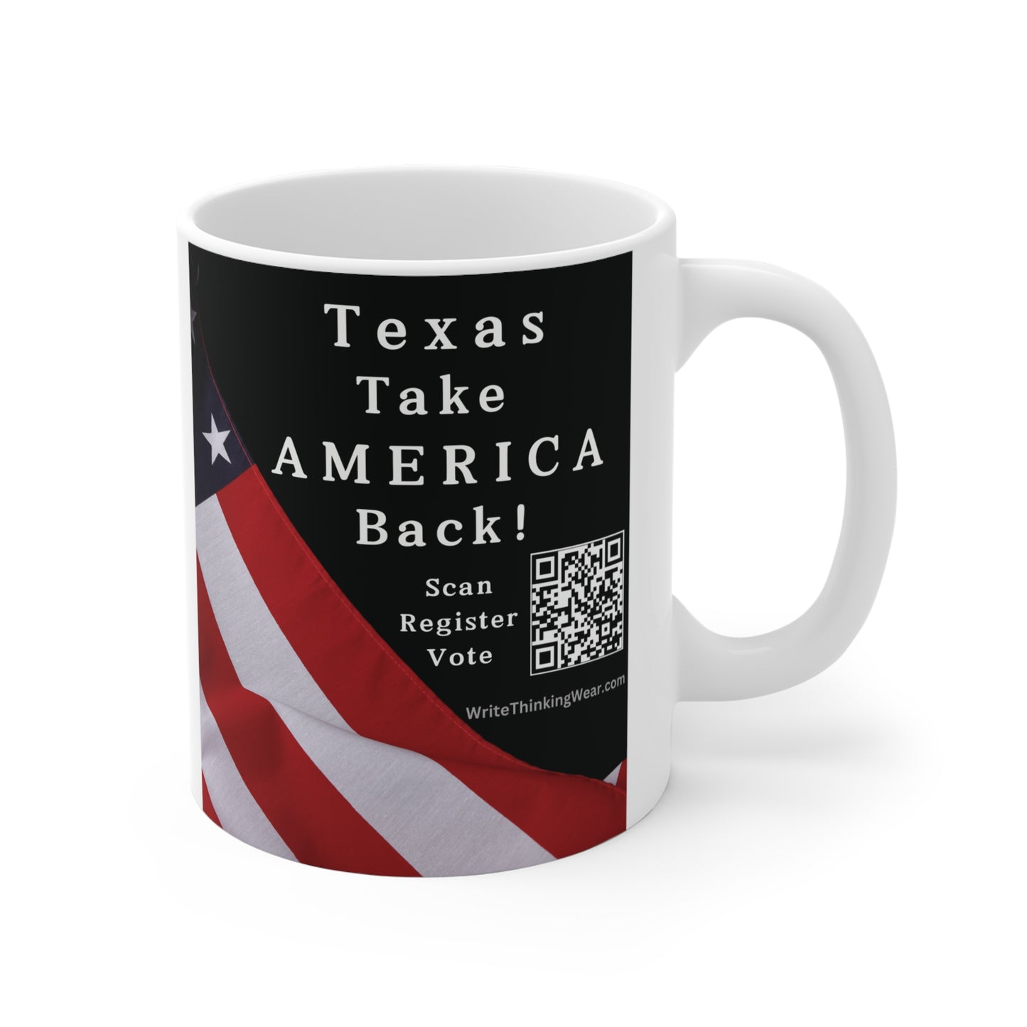 Texas Take America Back! Scan Register Vote Mug