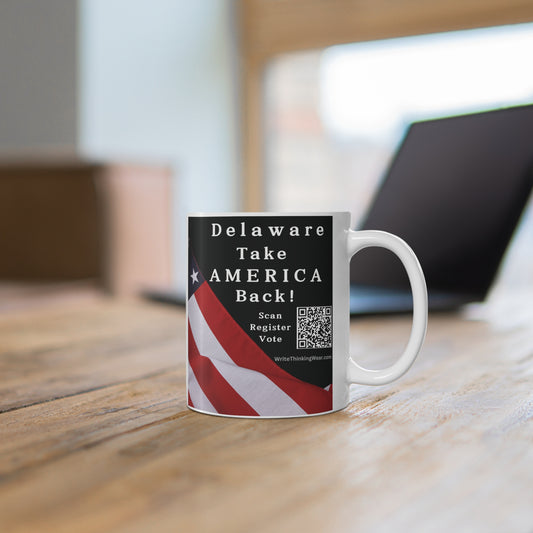 Delaware Take America Back! Scan Register Vote Mug