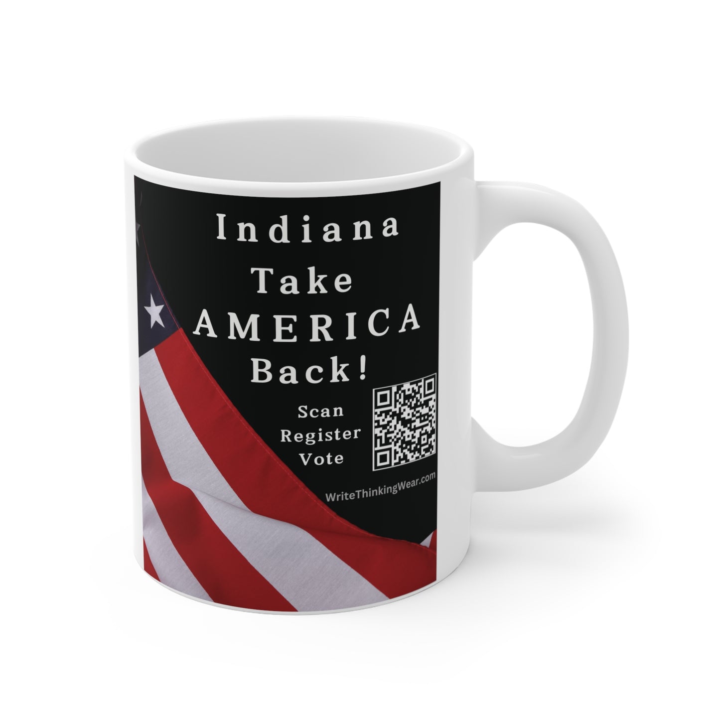 Indiana Take America Back! Scan Register Vote Mug