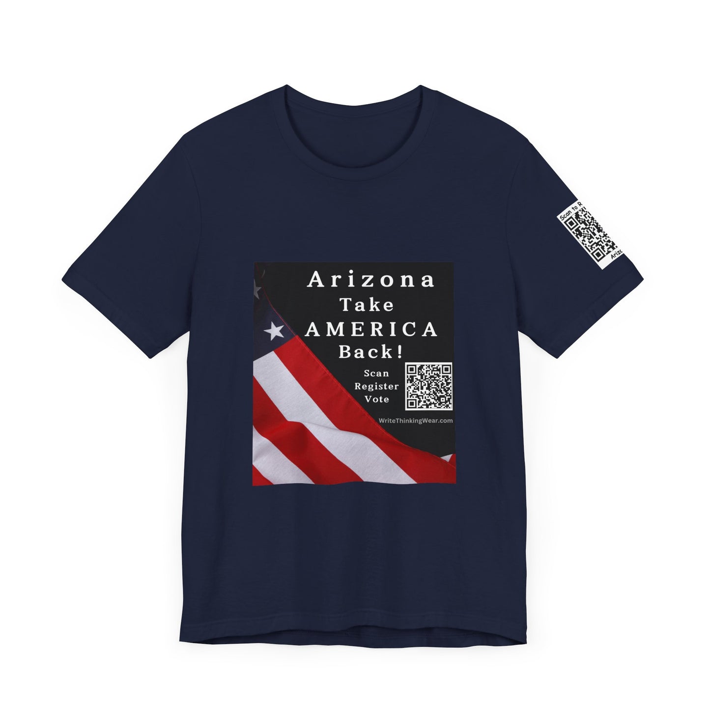 Arizona Take America Back! Scan Register Vote With Sleeve QR