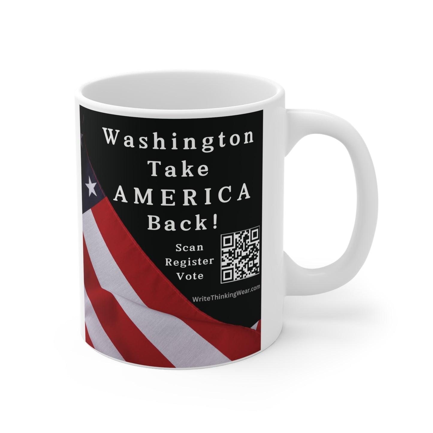 Washington Take America Back! Scan Register Vote Mug