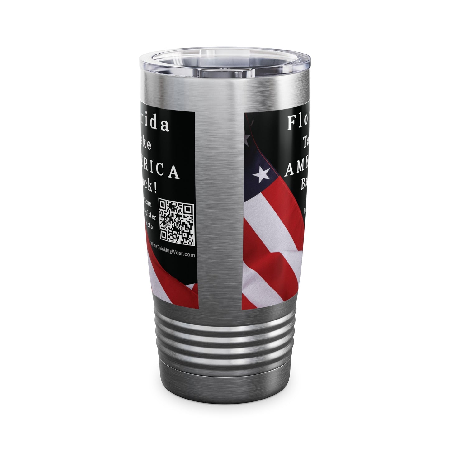 Florida Take America Back! Scan Register Vote Ringneck Tumbler, 20oz