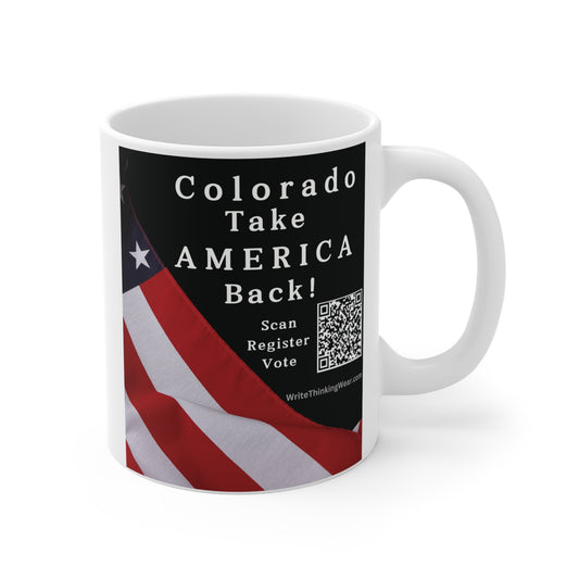 Colorado Take America Back! Scan Register Vote Mug