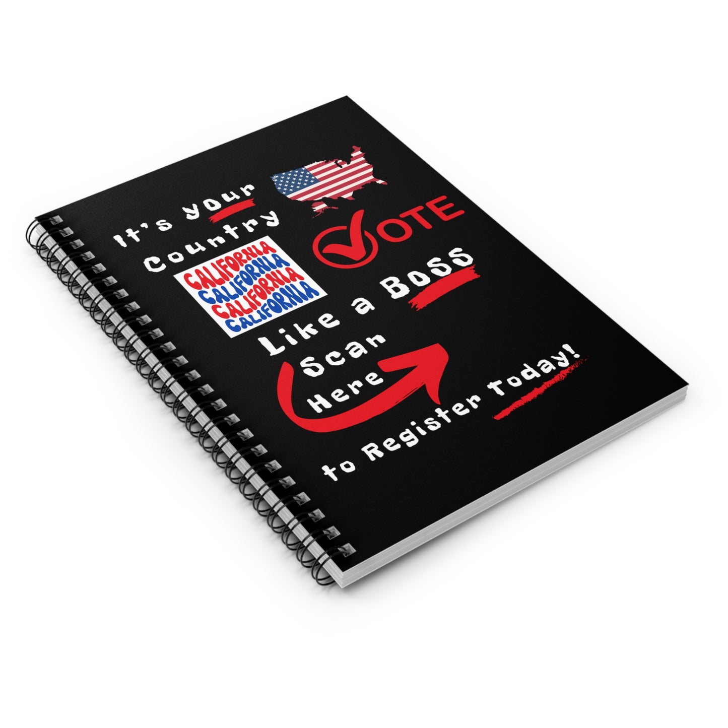 California Vote Like a Boss! Spiral Notebook - Ruled Line