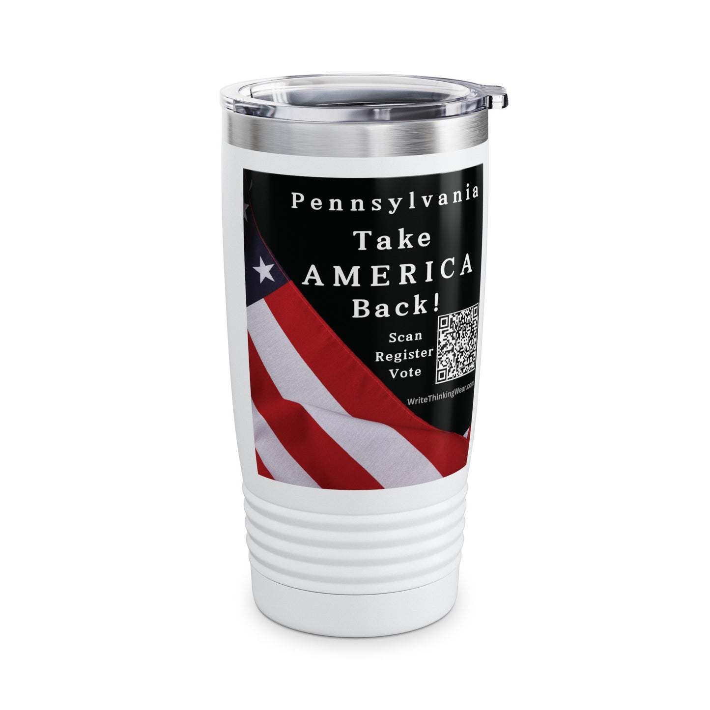 Pennsylvania Take America Back! Scan Register Vote Ringneck Tumbler, 20oz