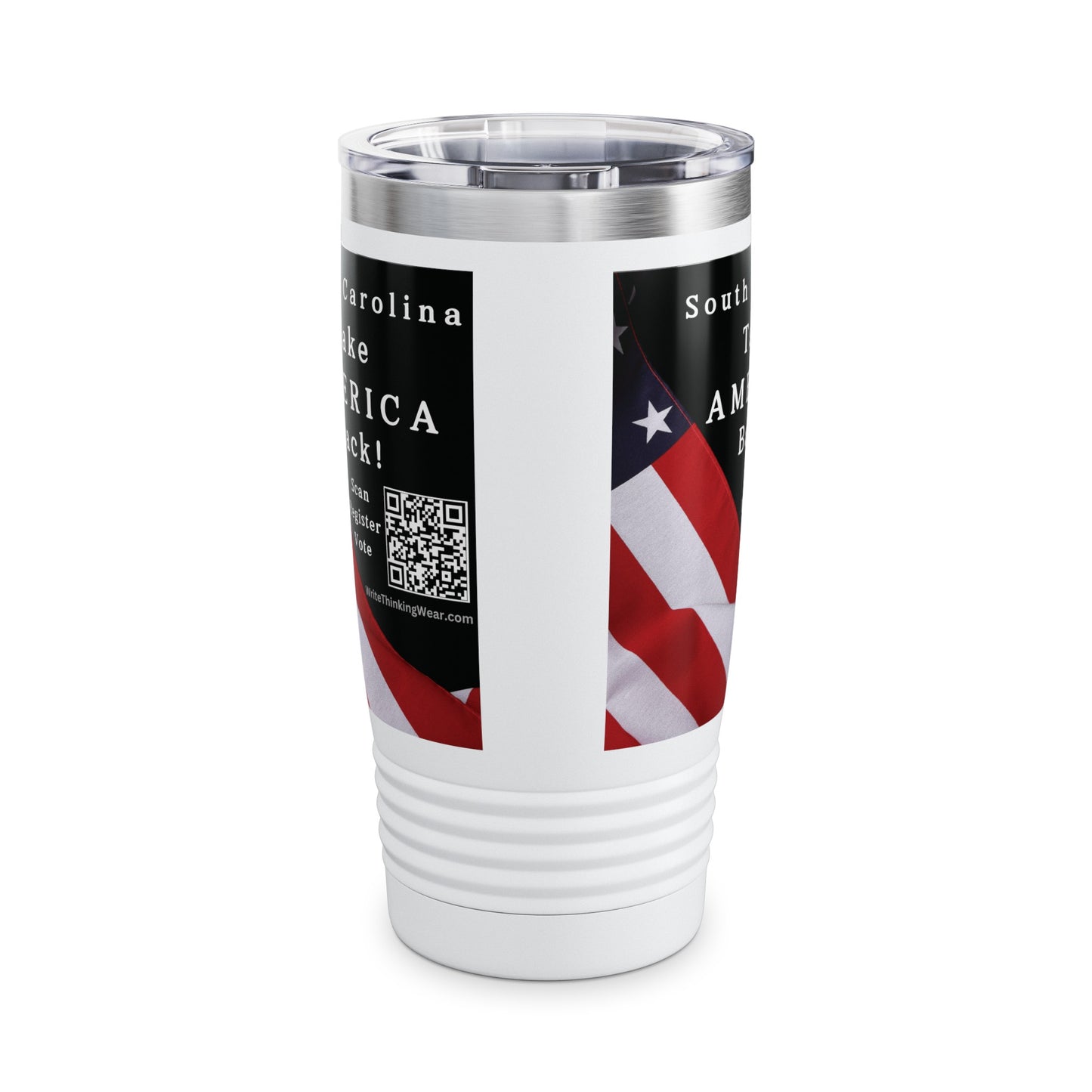 South Carolina Take America Back! Scan Register Vote Ringneck Tumbler, 20oz