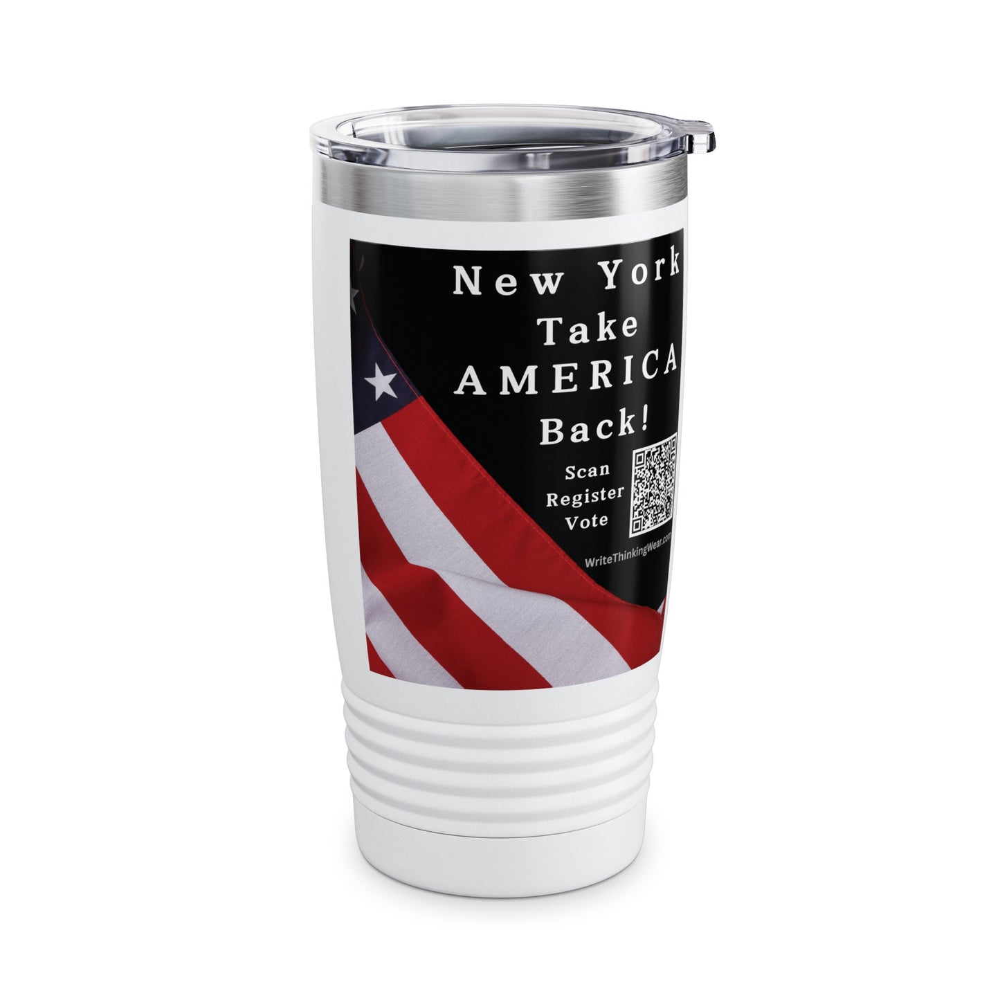 New York Take America Back! Scan Register Vote Ringneck Tumbler, 20oz